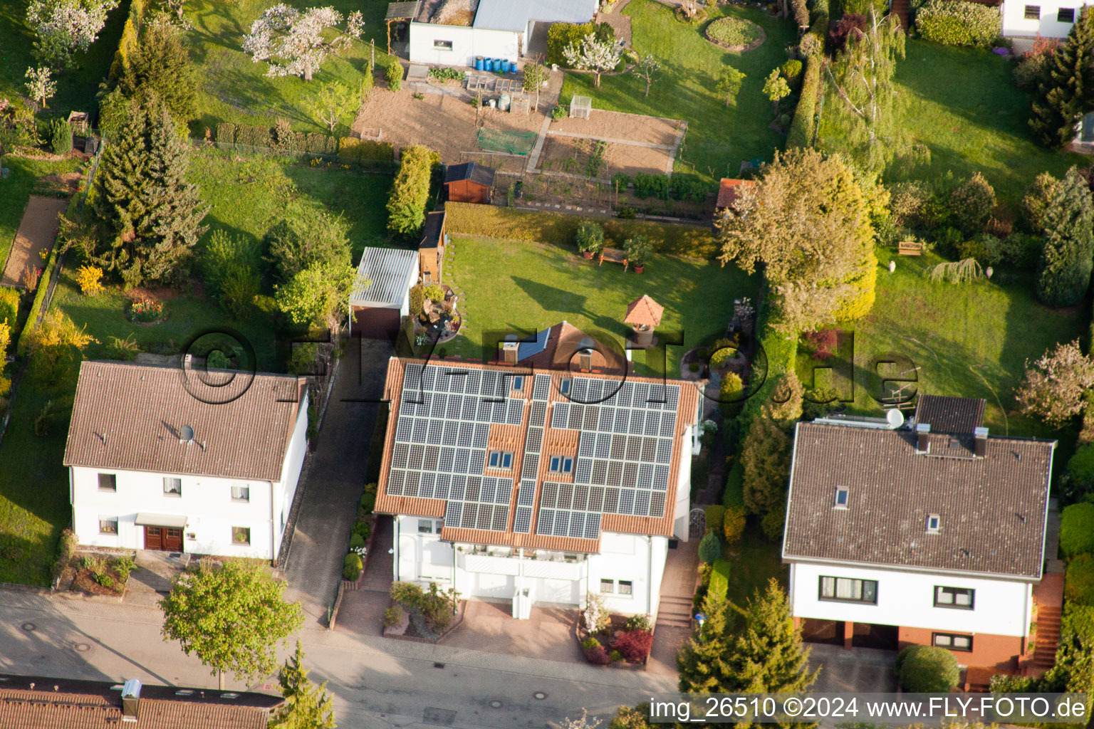 Vue aérienne de Quartier Stupferich in Karlsruhe dans le département Bade-Wurtemberg, Allemagne