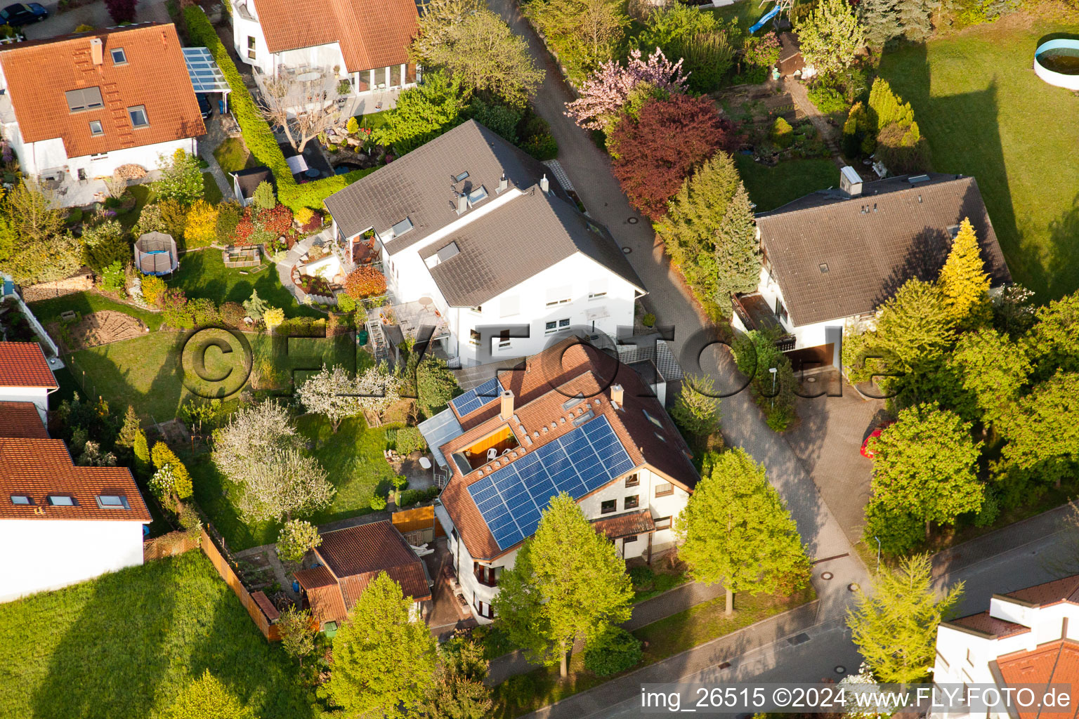 Quartier Stupferich in Karlsruhe dans le département Bade-Wurtemberg, Allemagne vue d'en haut