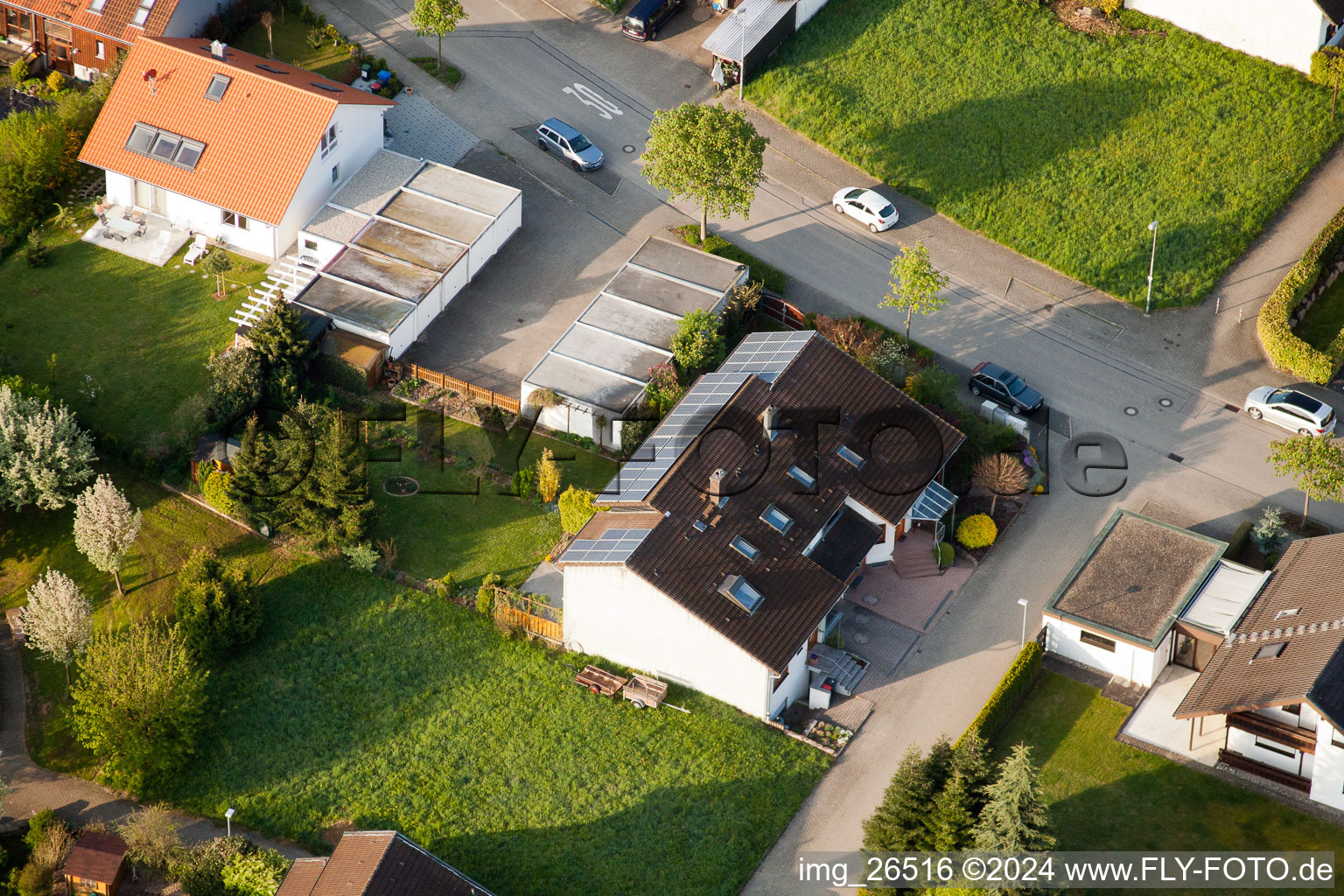 Quartier Stupferich in Karlsruhe dans le département Bade-Wurtemberg, Allemagne depuis l'avion