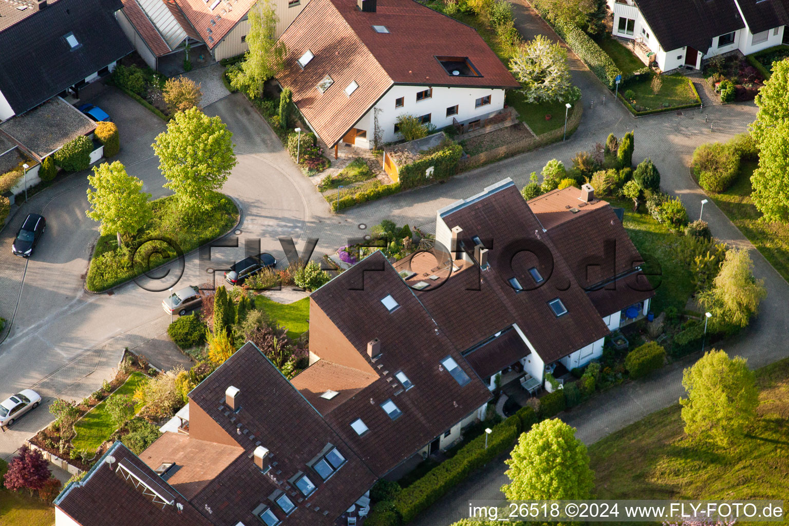 Quartier Stupferich in Karlsruhe dans le département Bade-Wurtemberg, Allemagne vue du ciel