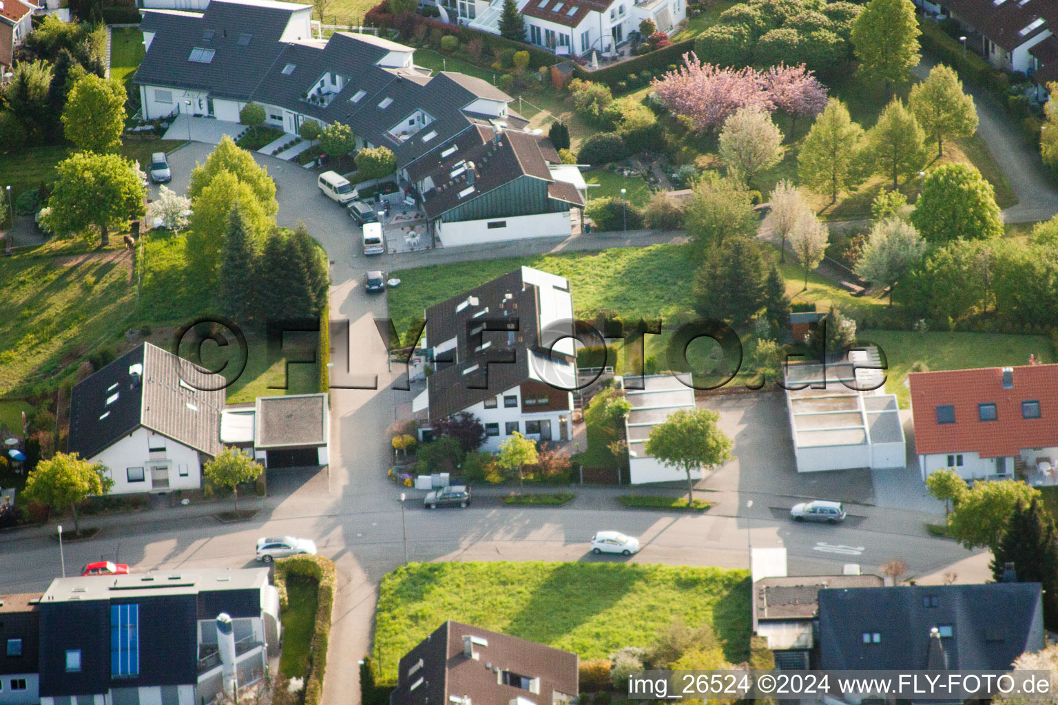 Vue aérienne de Quartier Stupferich in Karlsruhe dans le département Bade-Wurtemberg, Allemagne