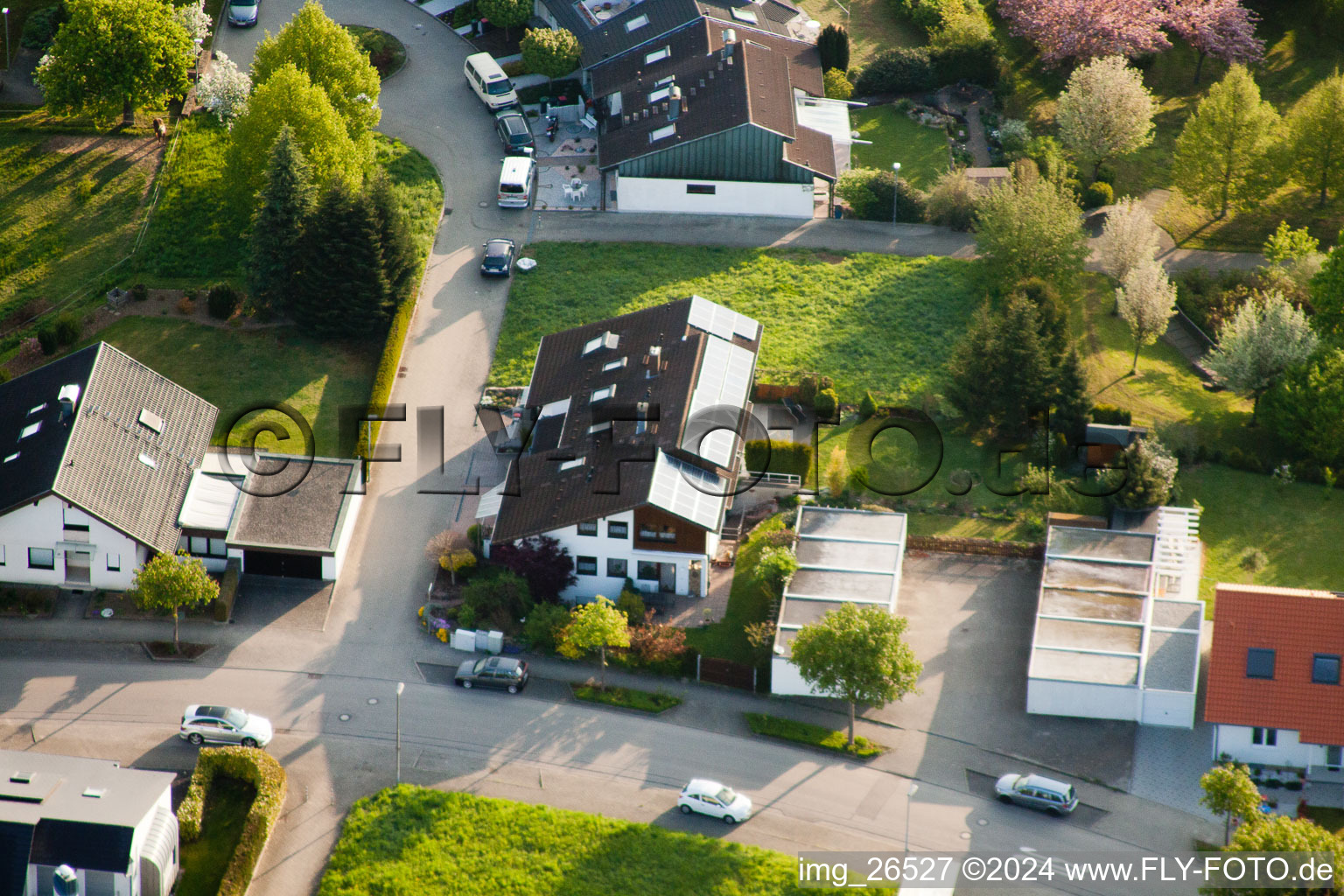 Quartier Stupferich in Karlsruhe dans le département Bade-Wurtemberg, Allemagne d'en haut