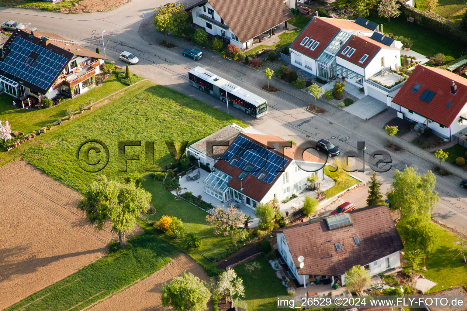 Quartier Stupferich in Karlsruhe dans le département Bade-Wurtemberg, Allemagne vue d'en haut