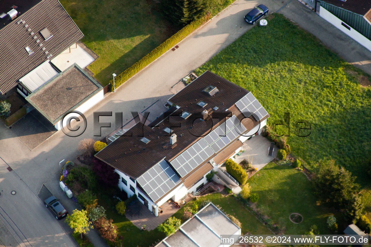 Quartier Stupferich in Karlsruhe dans le département Bade-Wurtemberg, Allemagne vue du ciel