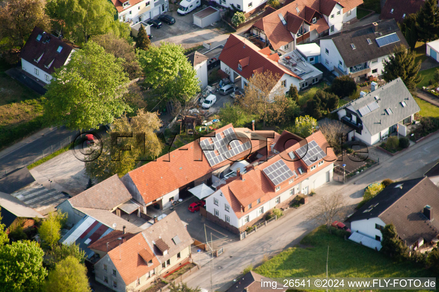 Vue oblique de Quartier Stupferich in Karlsruhe dans le département Bade-Wurtemberg, Allemagne