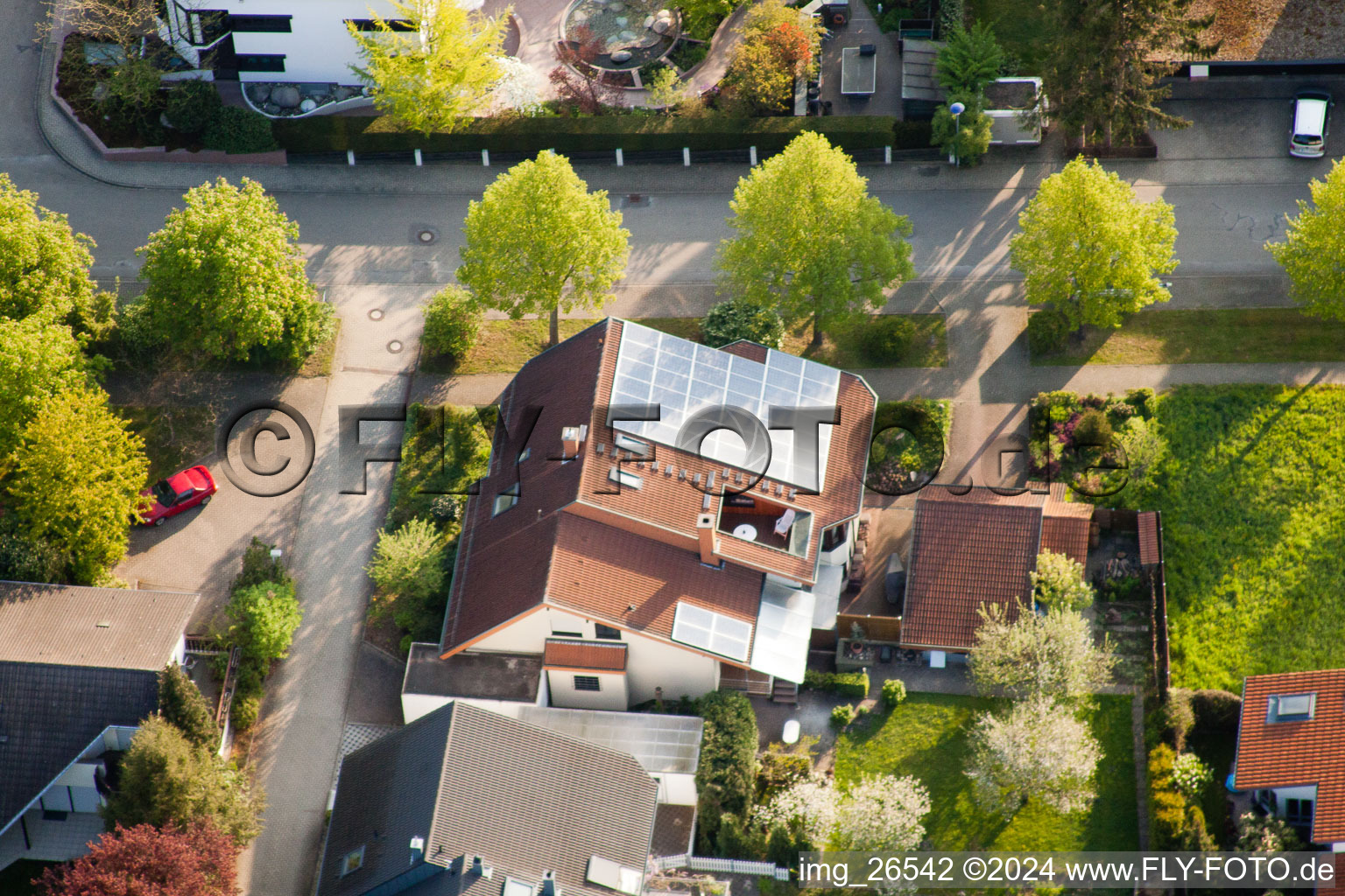 Quartier Stupferich in Karlsruhe dans le département Bade-Wurtemberg, Allemagne d'en haut