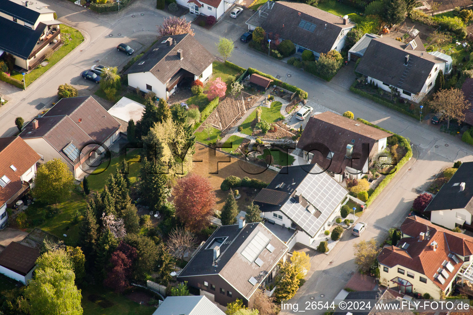 Quartier Stupferich in Karlsruhe dans le département Bade-Wurtemberg, Allemagne vue d'en haut