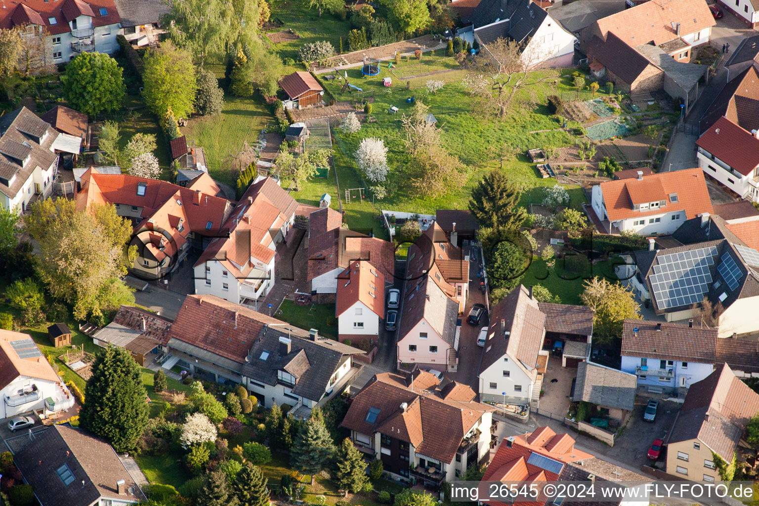 Quartier Stupferich in Karlsruhe dans le département Bade-Wurtemberg, Allemagne depuis l'avion