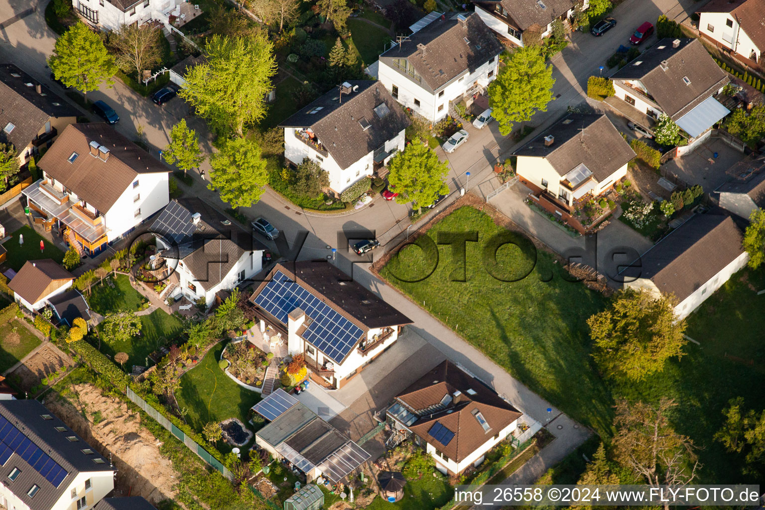 Quartier Stupferich in Karlsruhe dans le département Bade-Wurtemberg, Allemagne d'en haut