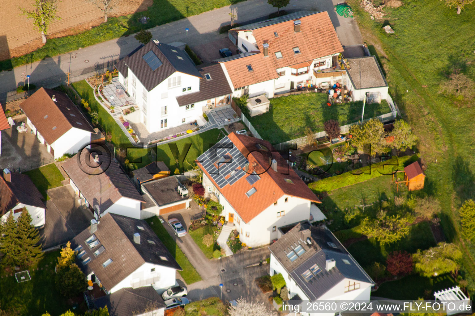 Quartier Stupferich in Karlsruhe dans le département Bade-Wurtemberg, Allemagne vue d'en haut