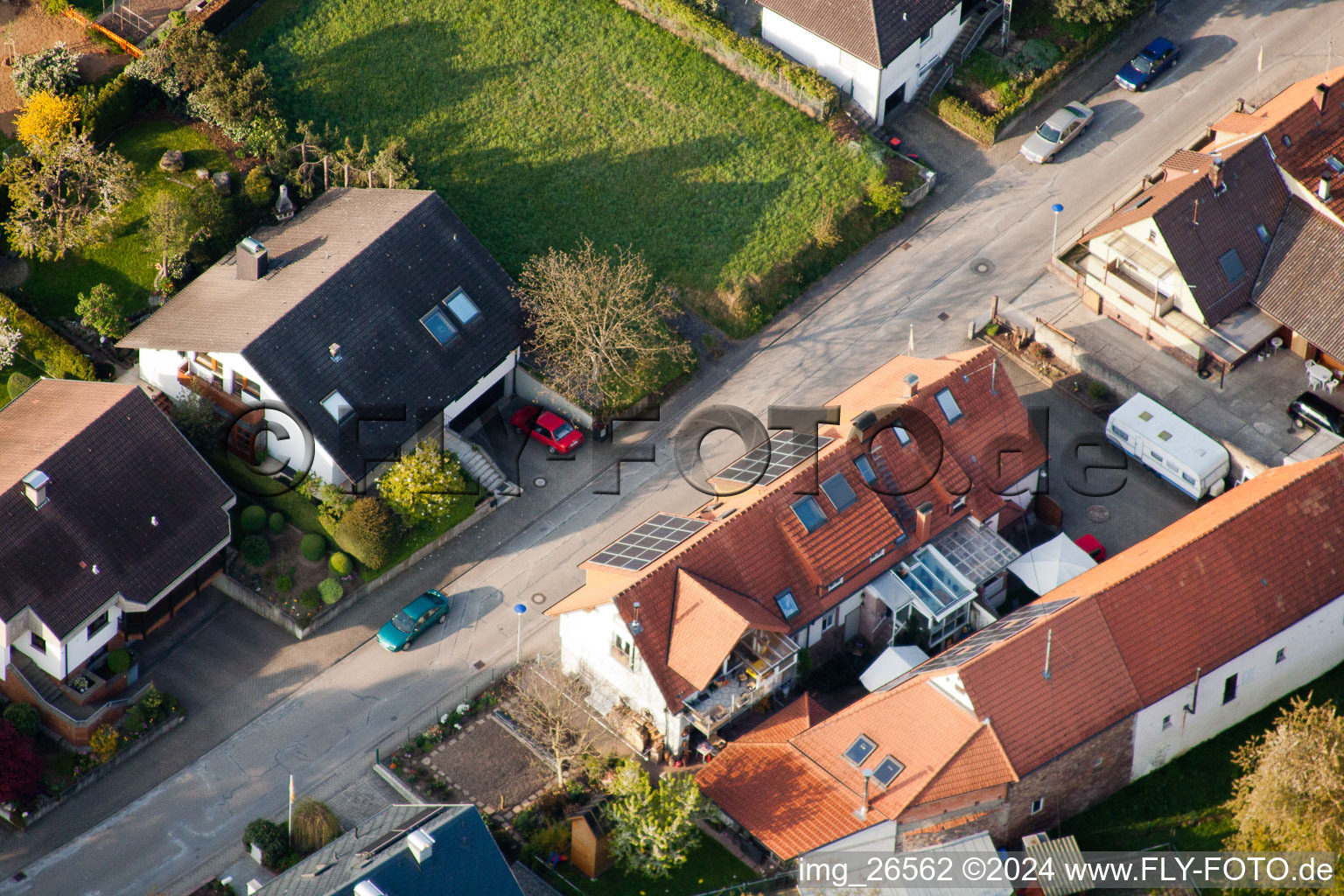 Quartier Stupferich in Karlsruhe dans le département Bade-Wurtemberg, Allemagne depuis l'avion