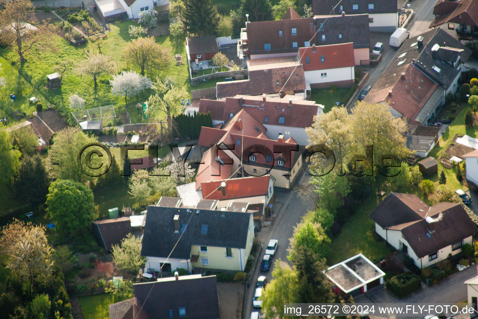 Vue aérienne de Quartier Stupferich in Karlsruhe dans le département Bade-Wurtemberg, Allemagne