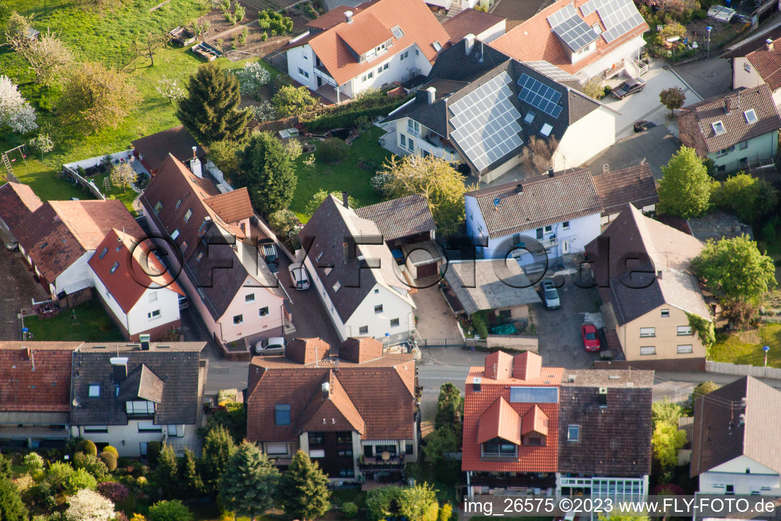 Vue oblique de Quartier Stupferich in Karlsruhe dans le département Bade-Wurtemberg, Allemagne