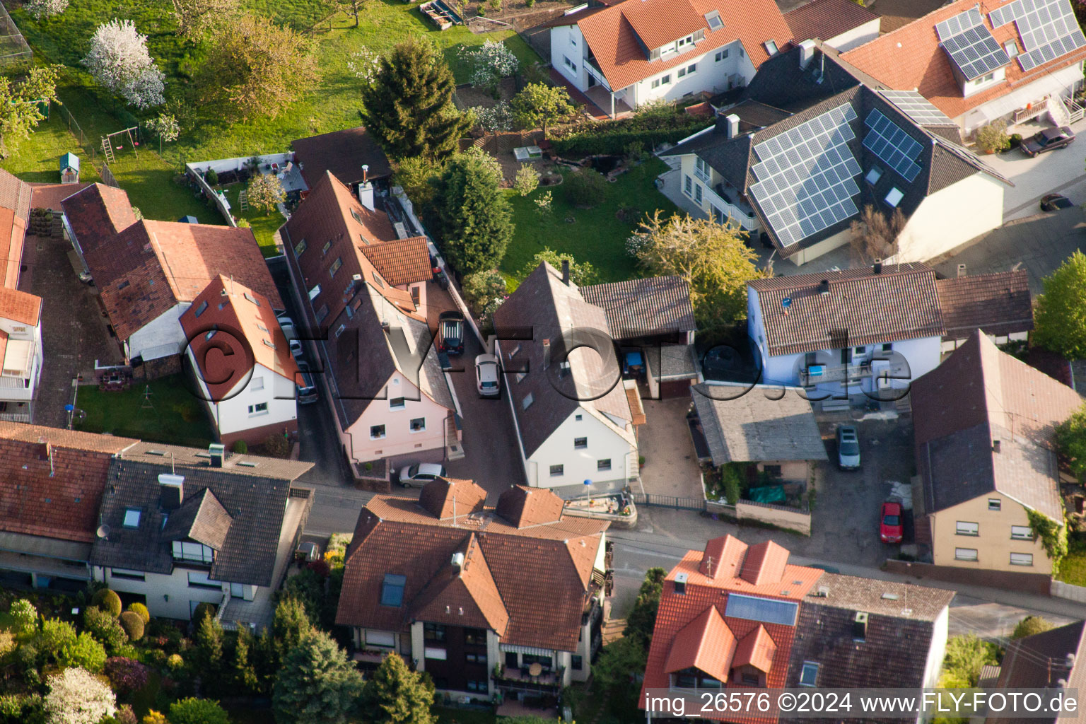 Quartier Stupferich in Karlsruhe dans le département Bade-Wurtemberg, Allemagne d'en haut