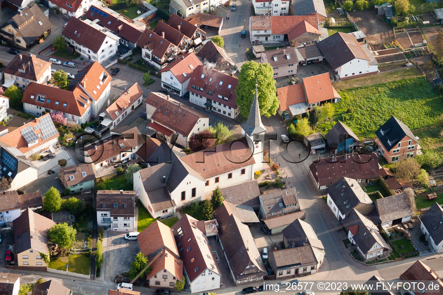 Quartier Stupferich in Karlsruhe dans le département Bade-Wurtemberg, Allemagne hors des airs