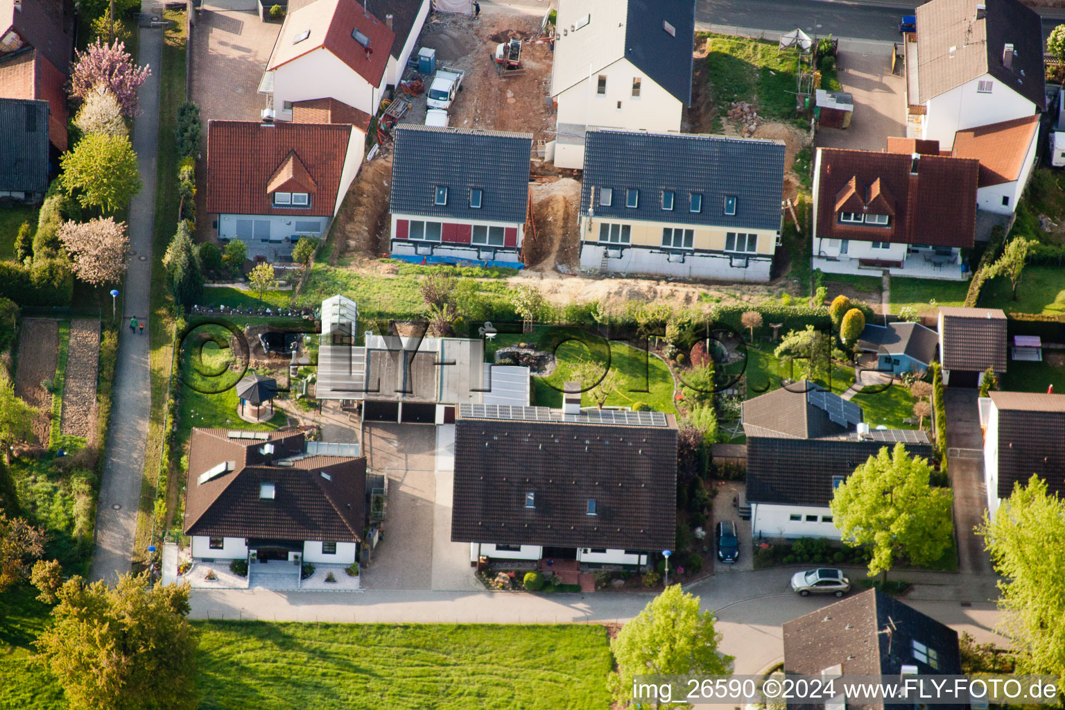 Quartier Stupferich in Karlsruhe dans le département Bade-Wurtemberg, Allemagne vu d'un drone