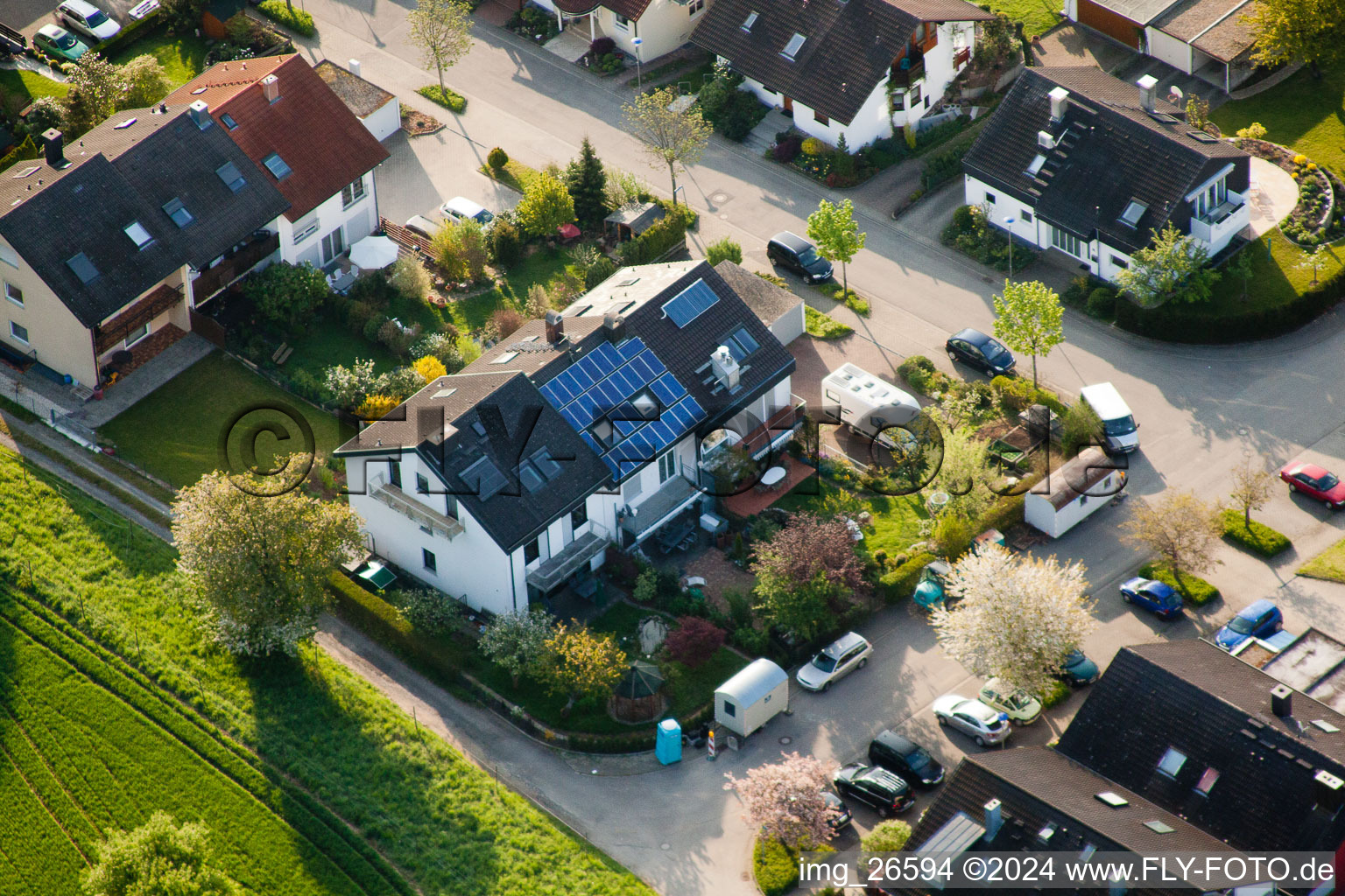 Quartier Stupferich in Karlsruhe dans le département Bade-Wurtemberg, Allemagne d'en haut