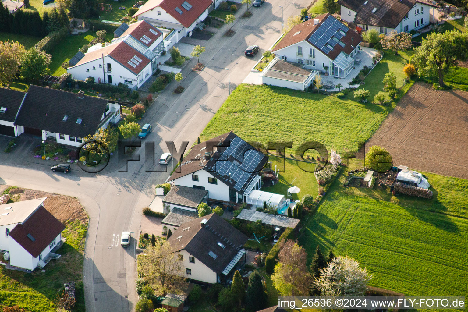 Quartier Stupferich in Karlsruhe dans le département Bade-Wurtemberg, Allemagne vue d'en haut