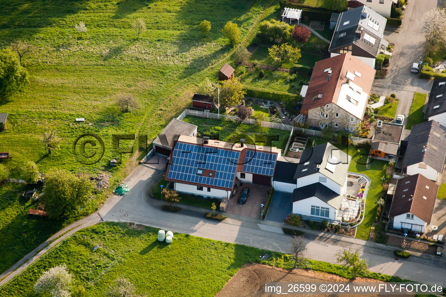 Quartier Stupferich in Karlsruhe dans le département Bade-Wurtemberg, Allemagne vue du ciel