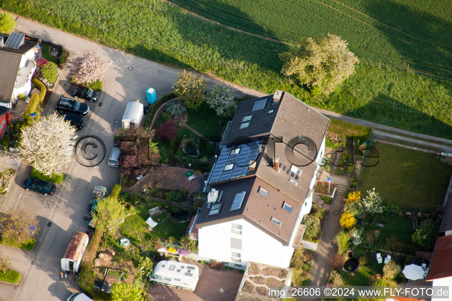 Vue aérienne de Quartier Stupferich in Karlsruhe dans le département Bade-Wurtemberg, Allemagne