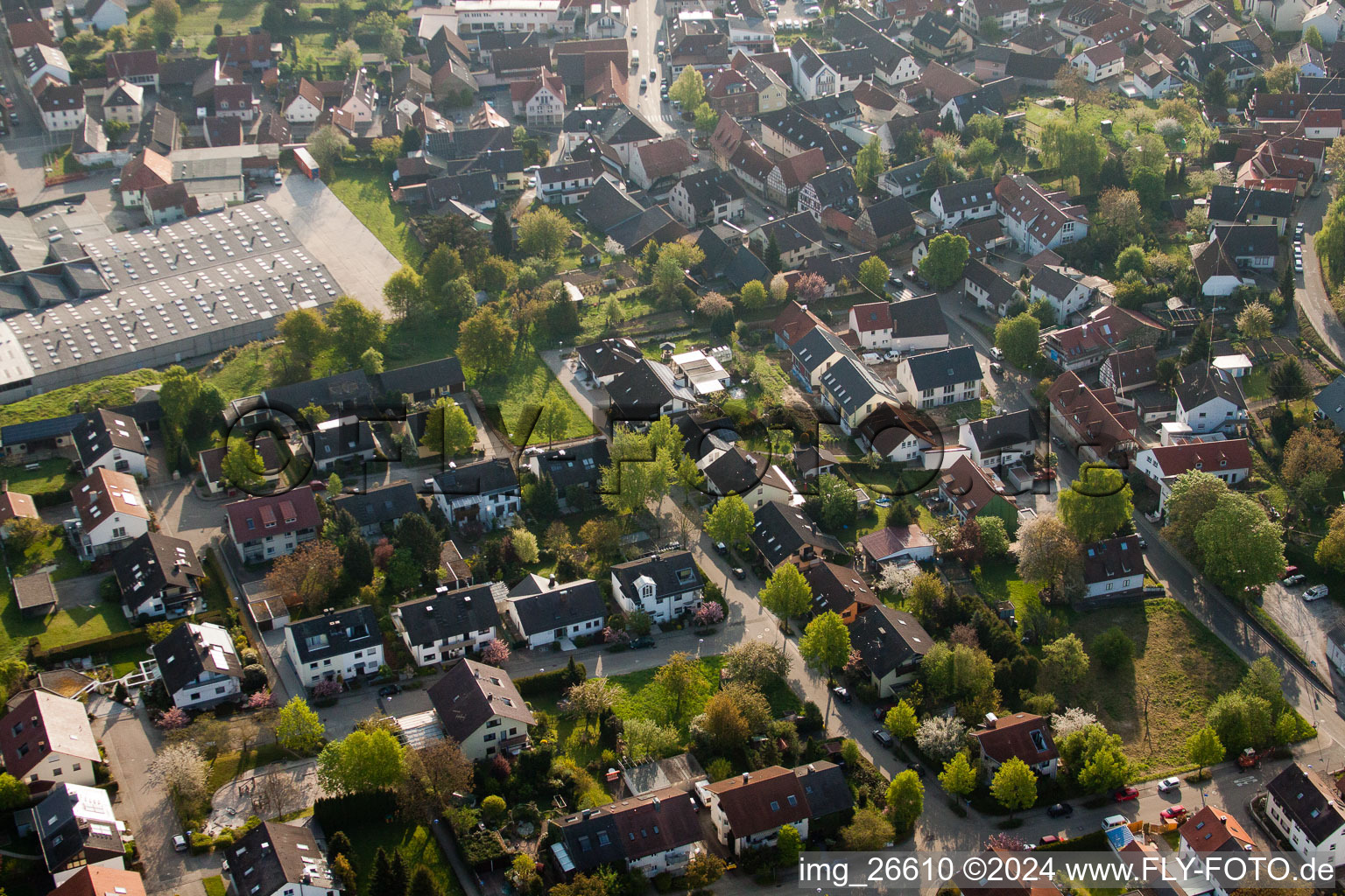 Vue oblique de Quartier Stupferich in Karlsruhe dans le département Bade-Wurtemberg, Allemagne