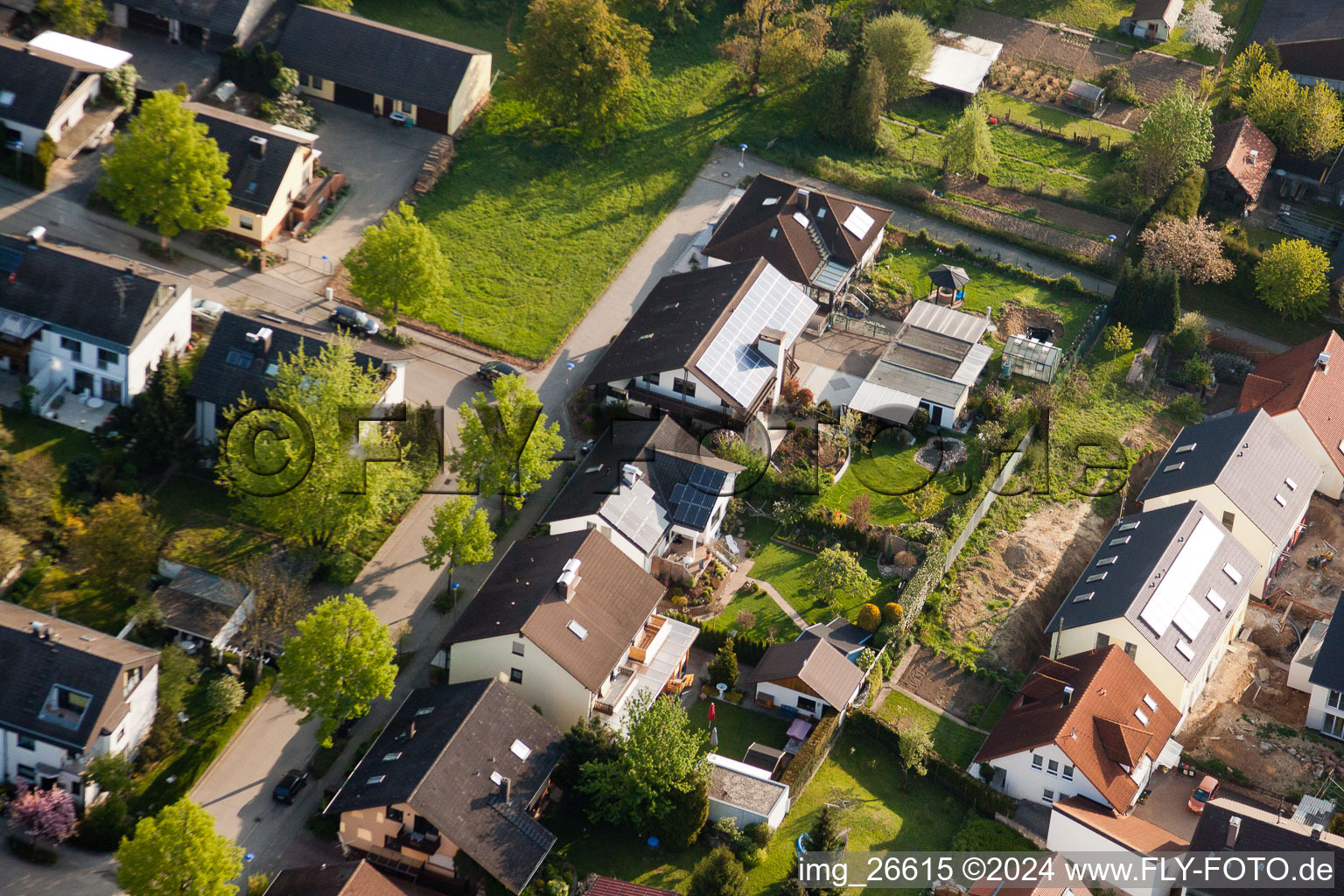 Quartier Stupferich in Karlsruhe dans le département Bade-Wurtemberg, Allemagne vue d'en haut