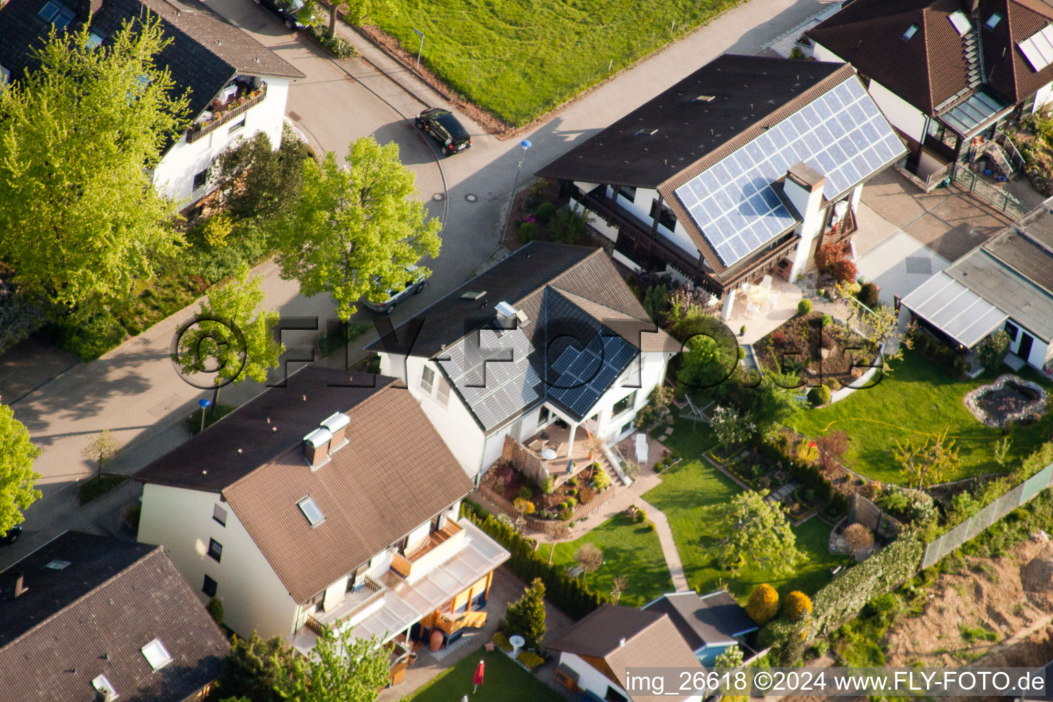 Vue d'oiseau de Quartier Stupferich in Karlsruhe dans le département Bade-Wurtemberg, Allemagne