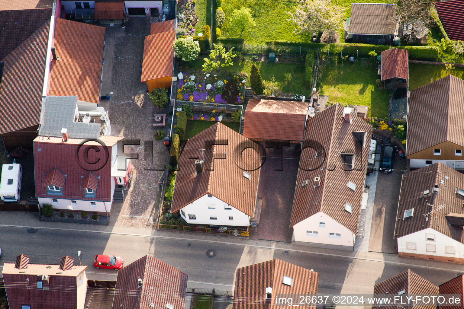 Quartier Stupferich in Karlsruhe dans le département Bade-Wurtemberg, Allemagne vue du ciel