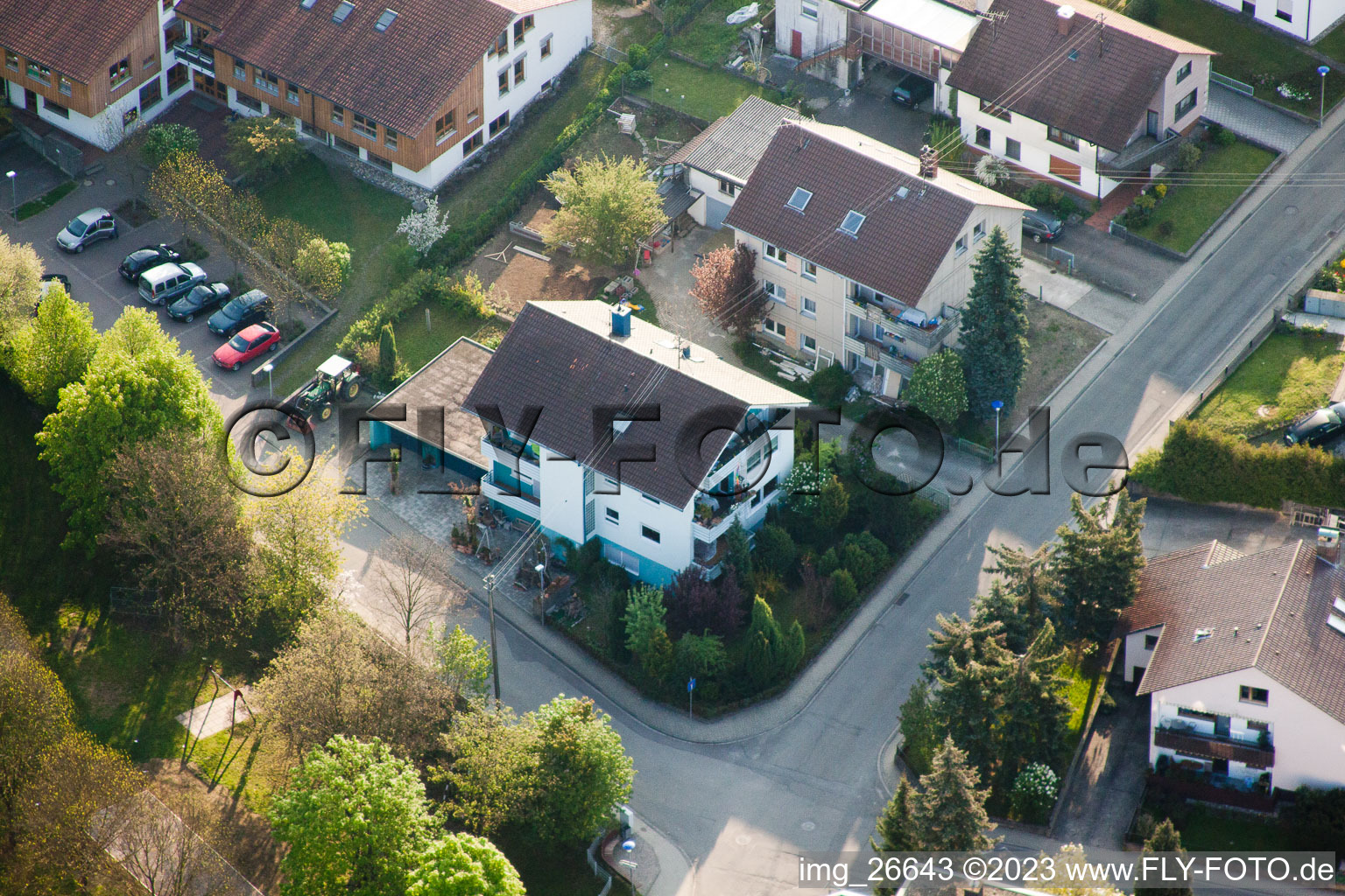 Quartier Stupferich in Karlsruhe dans le département Bade-Wurtemberg, Allemagne vu d'un drone