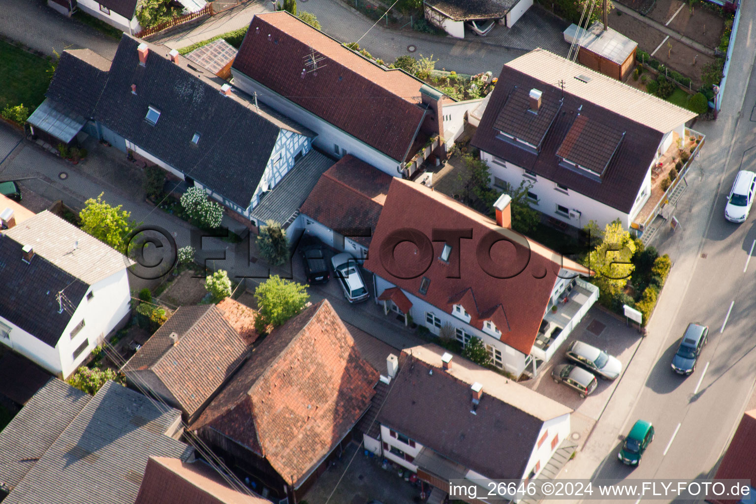 Vue oblique de Quartier Stupferich in Karlsruhe dans le département Bade-Wurtemberg, Allemagne