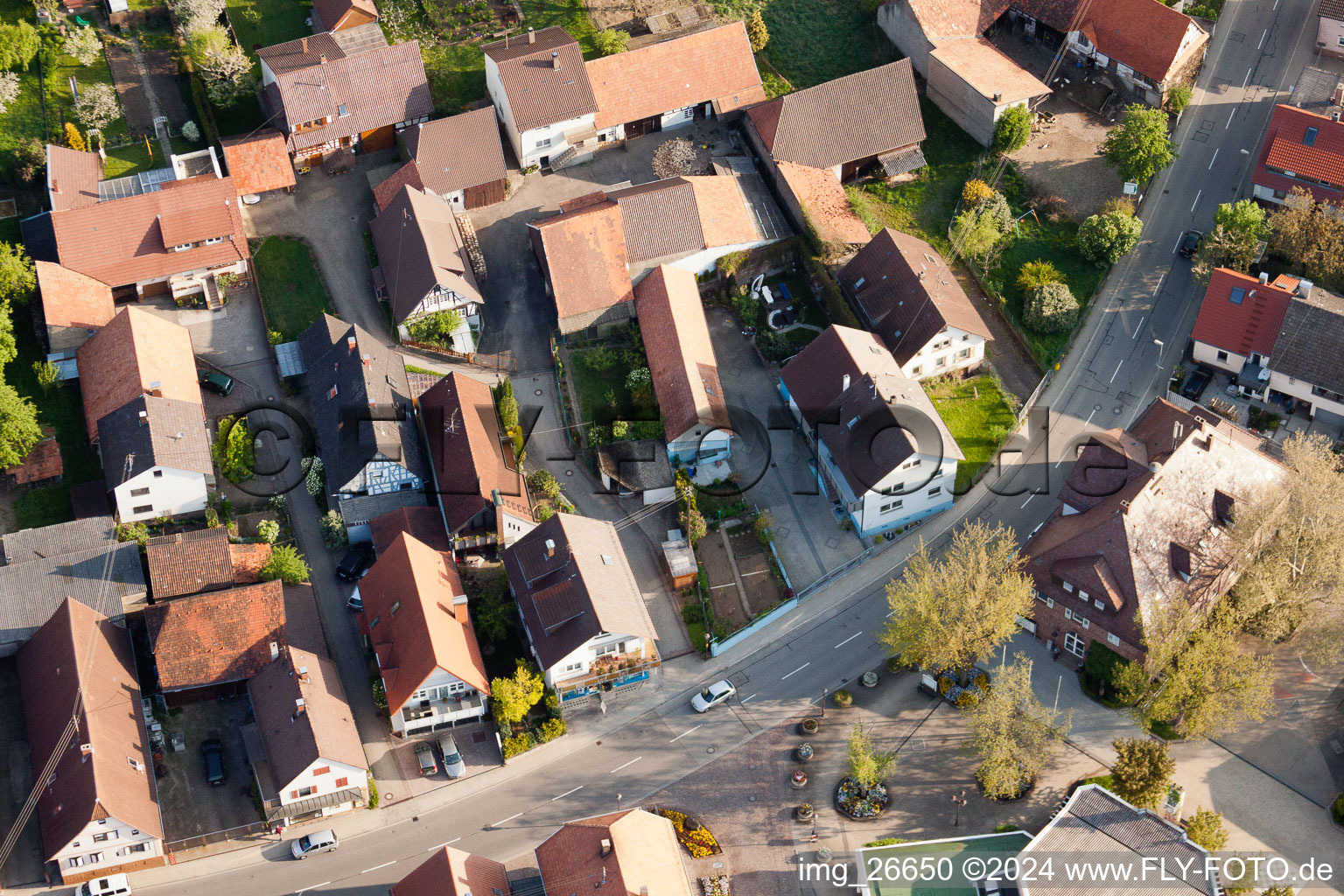 Quartier Stupferich in Karlsruhe dans le département Bade-Wurtemberg, Allemagne depuis l'avion