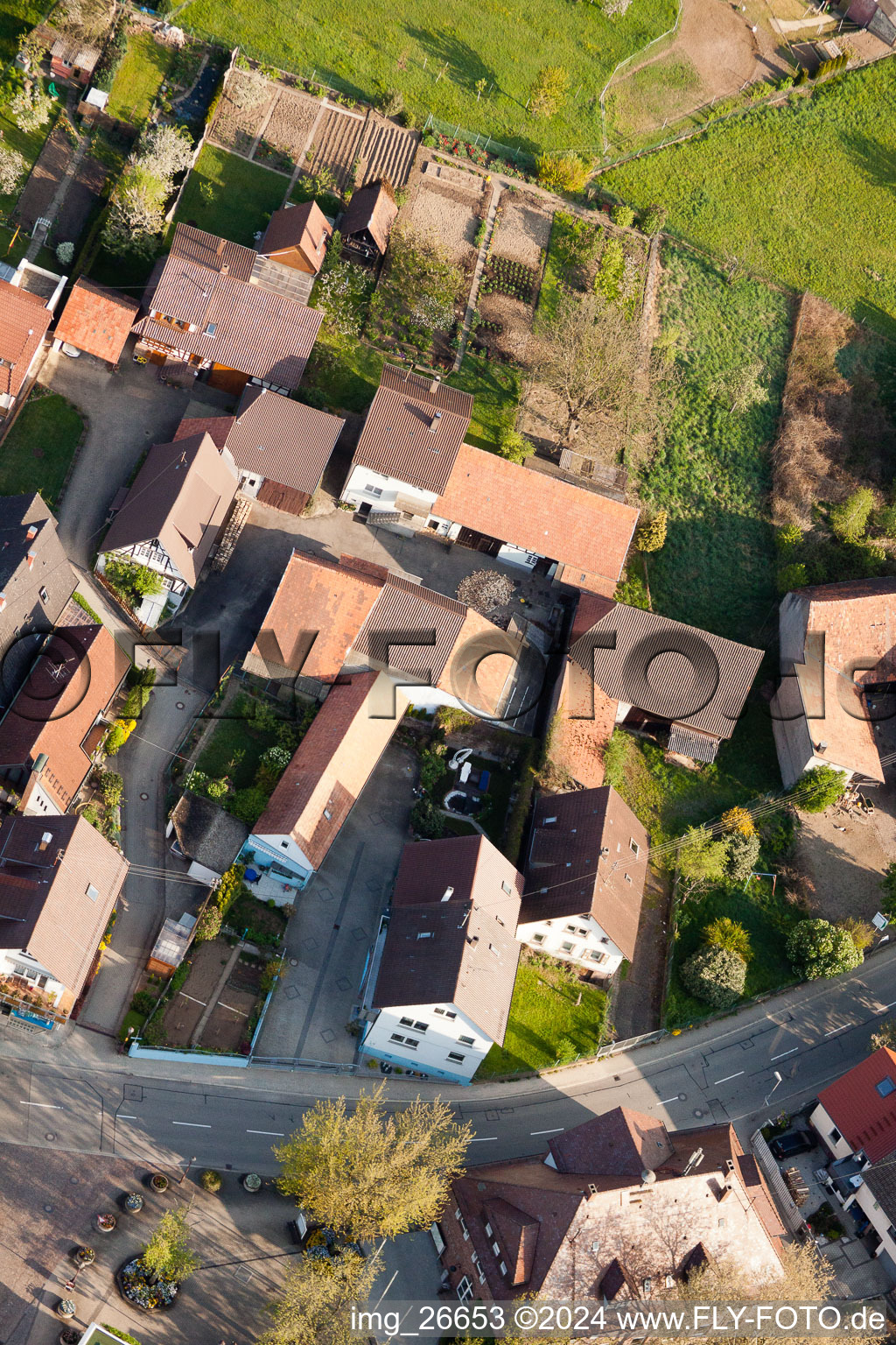 Quartier Stupferich in Karlsruhe dans le département Bade-Wurtemberg, Allemagne vue du ciel