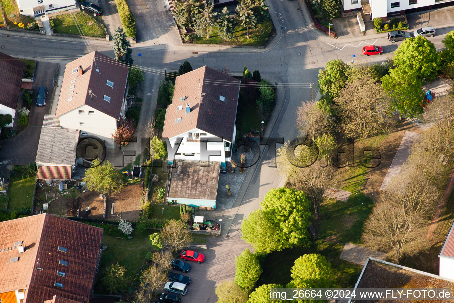 Vue oblique de Quartier Stupferich in Karlsruhe dans le département Bade-Wurtemberg, Allemagne