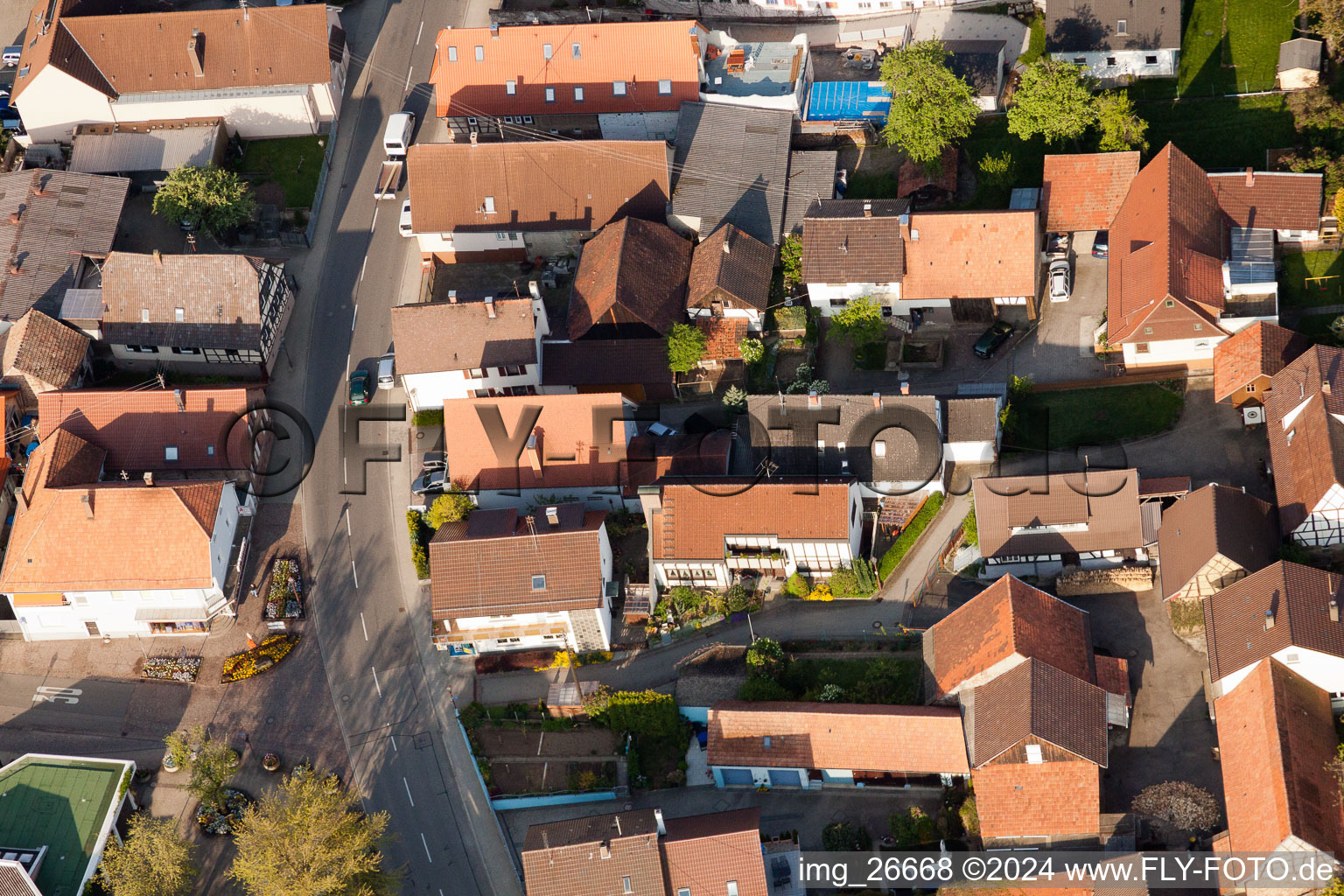 Quartier Stupferich in Karlsruhe dans le département Bade-Wurtemberg, Allemagne vue d'en haut