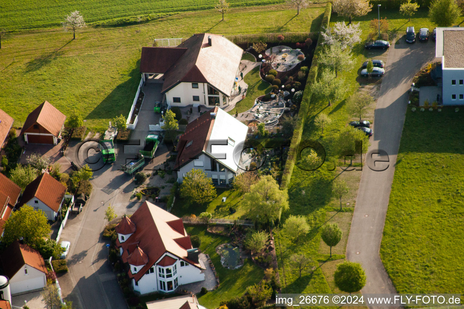 Quartier Stupferich in Karlsruhe dans le département Bade-Wurtemberg, Allemagne d'un drone