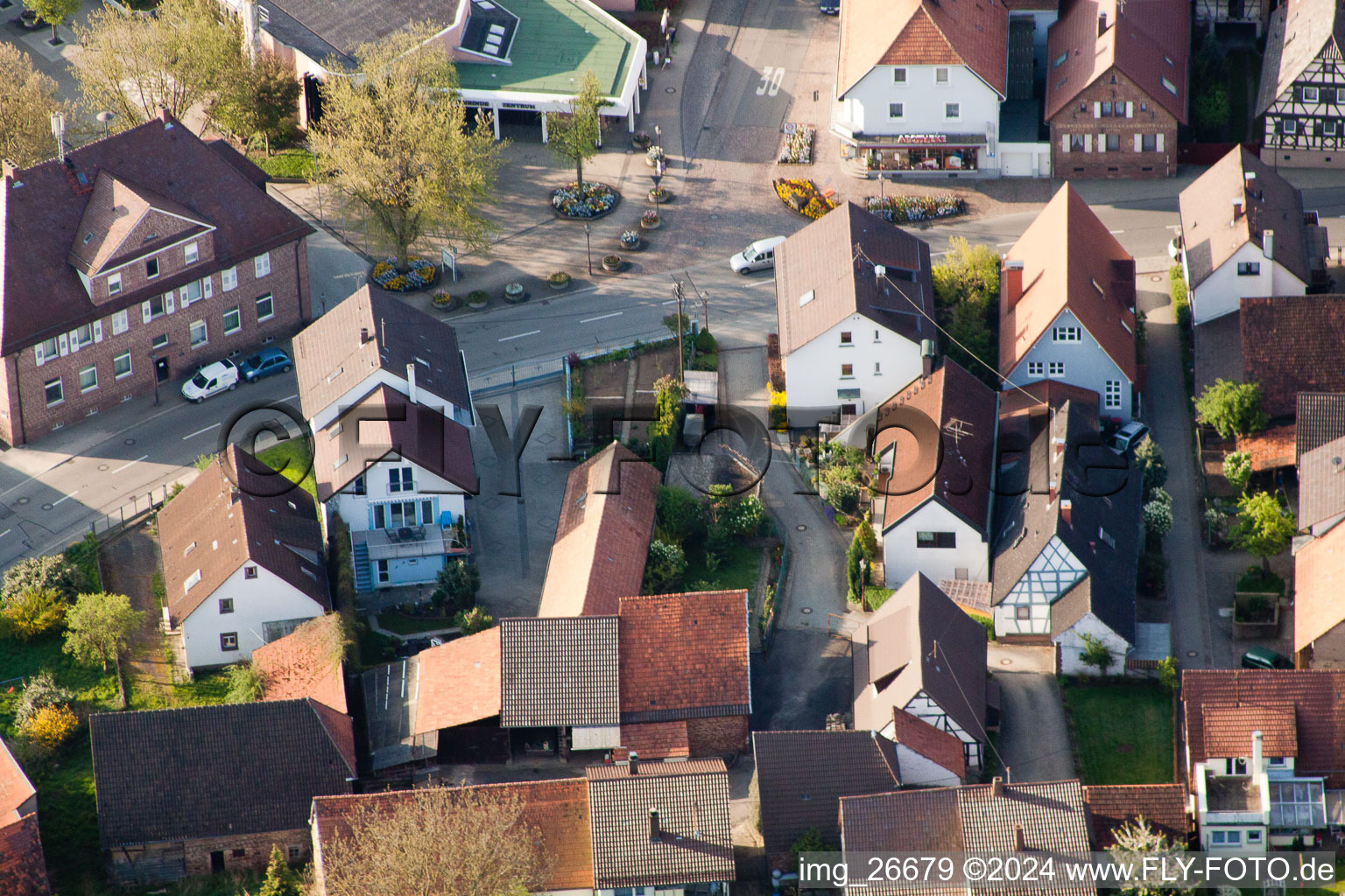 Vue aérienne de Quartier Stupferich in Karlsruhe dans le département Bade-Wurtemberg, Allemagne