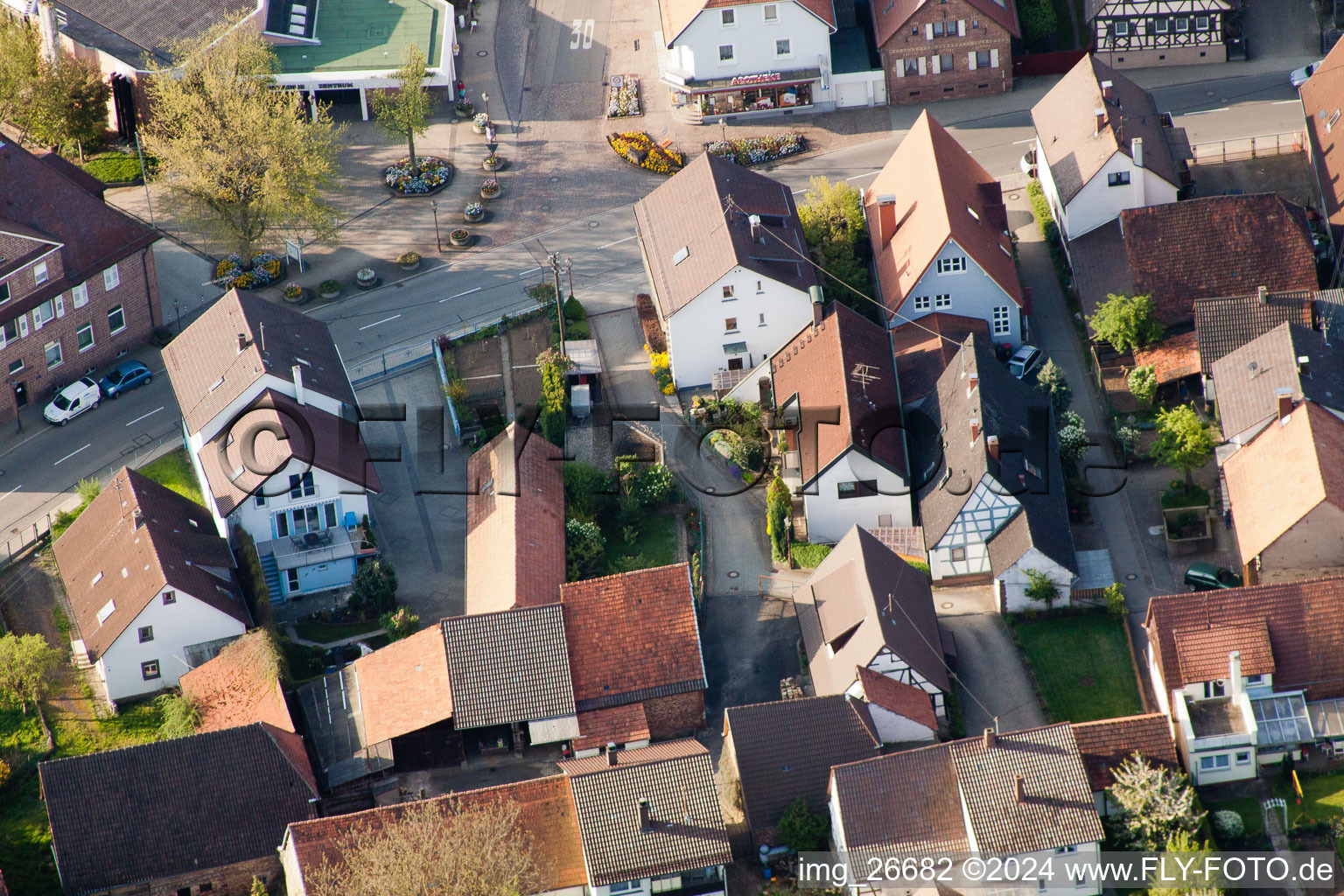 Quartier Stupferich in Karlsruhe dans le département Bade-Wurtemberg, Allemagne d'en haut