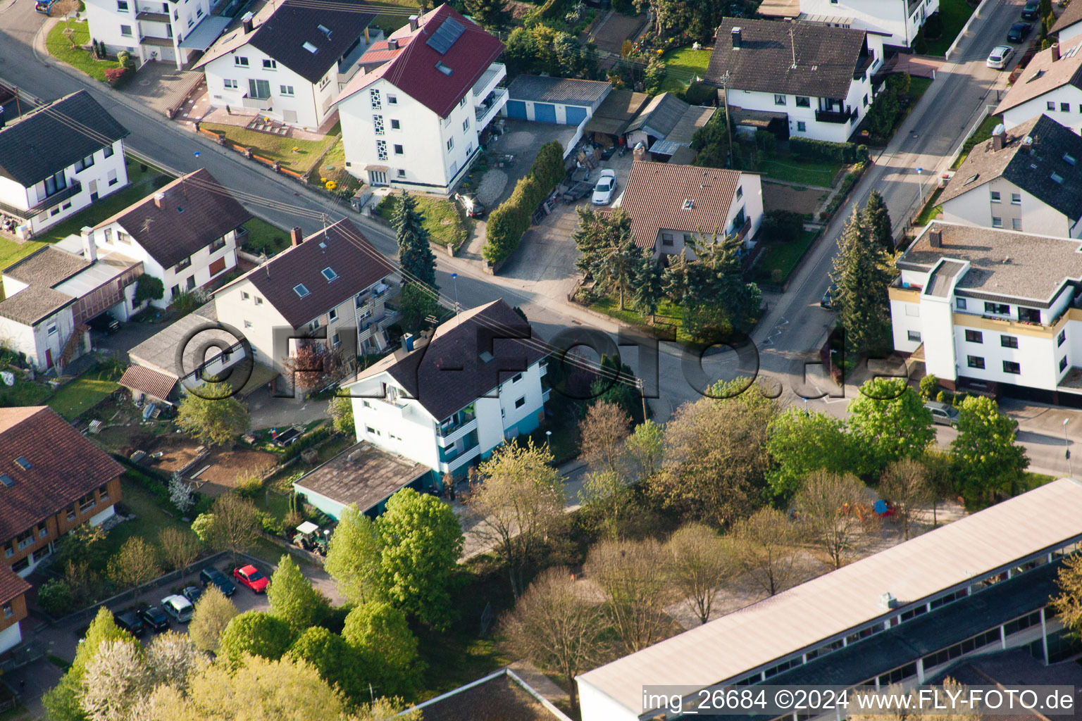 Quartier Stupferich in Karlsruhe dans le département Bade-Wurtemberg, Allemagne vue d'en haut