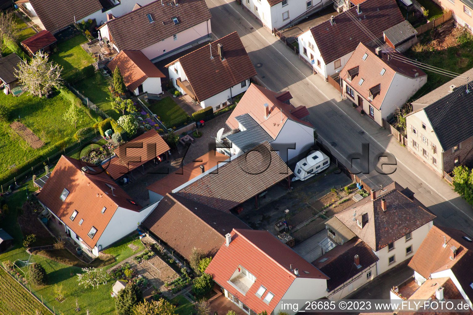Quartier Stupferich in Karlsruhe dans le département Bade-Wurtemberg, Allemagne depuis l'avion