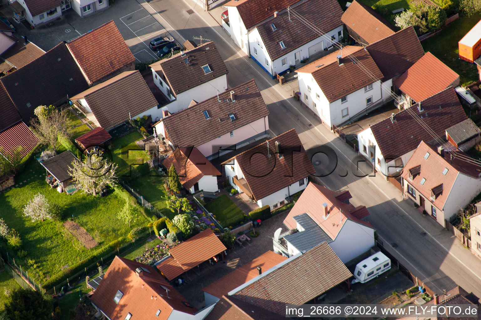 Vue d'oiseau de Quartier Stupferich in Karlsruhe dans le département Bade-Wurtemberg, Allemagne