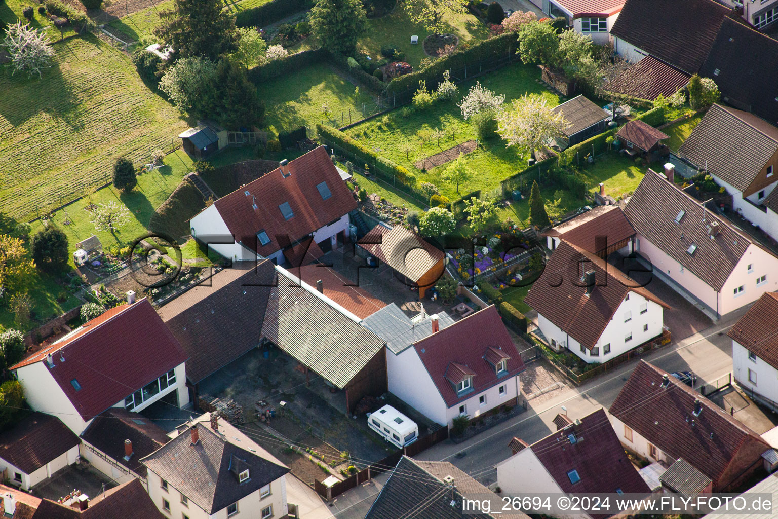 Quartier Stupferich in Karlsruhe dans le département Bade-Wurtemberg, Allemagne d'un drone