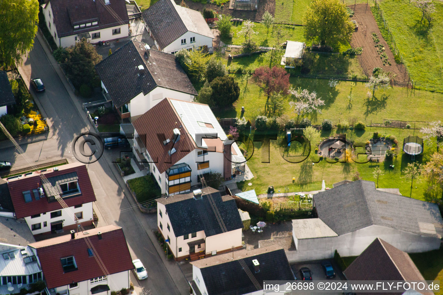 Vue oblique de Quartier Stupferich in Karlsruhe dans le département Bade-Wurtemberg, Allemagne