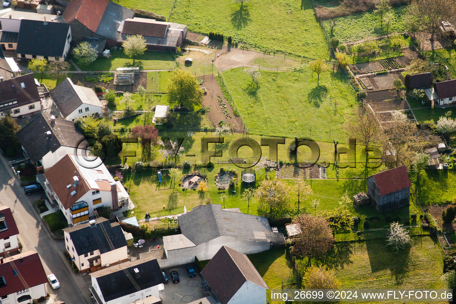 Quartier Stupferich in Karlsruhe dans le département Bade-Wurtemberg, Allemagne d'en haut