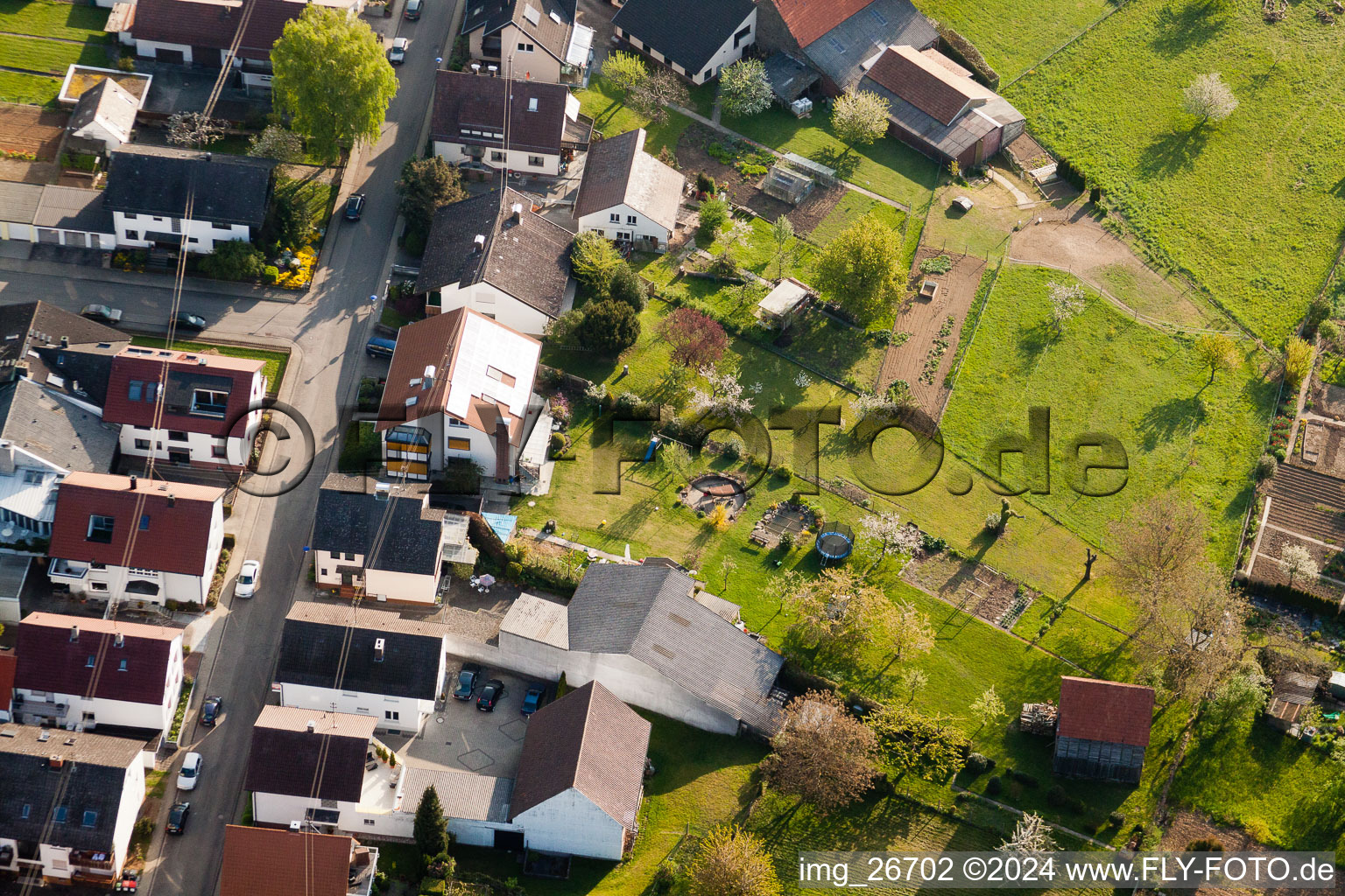 Quartier Stupferich in Karlsruhe dans le département Bade-Wurtemberg, Allemagne depuis l'avion