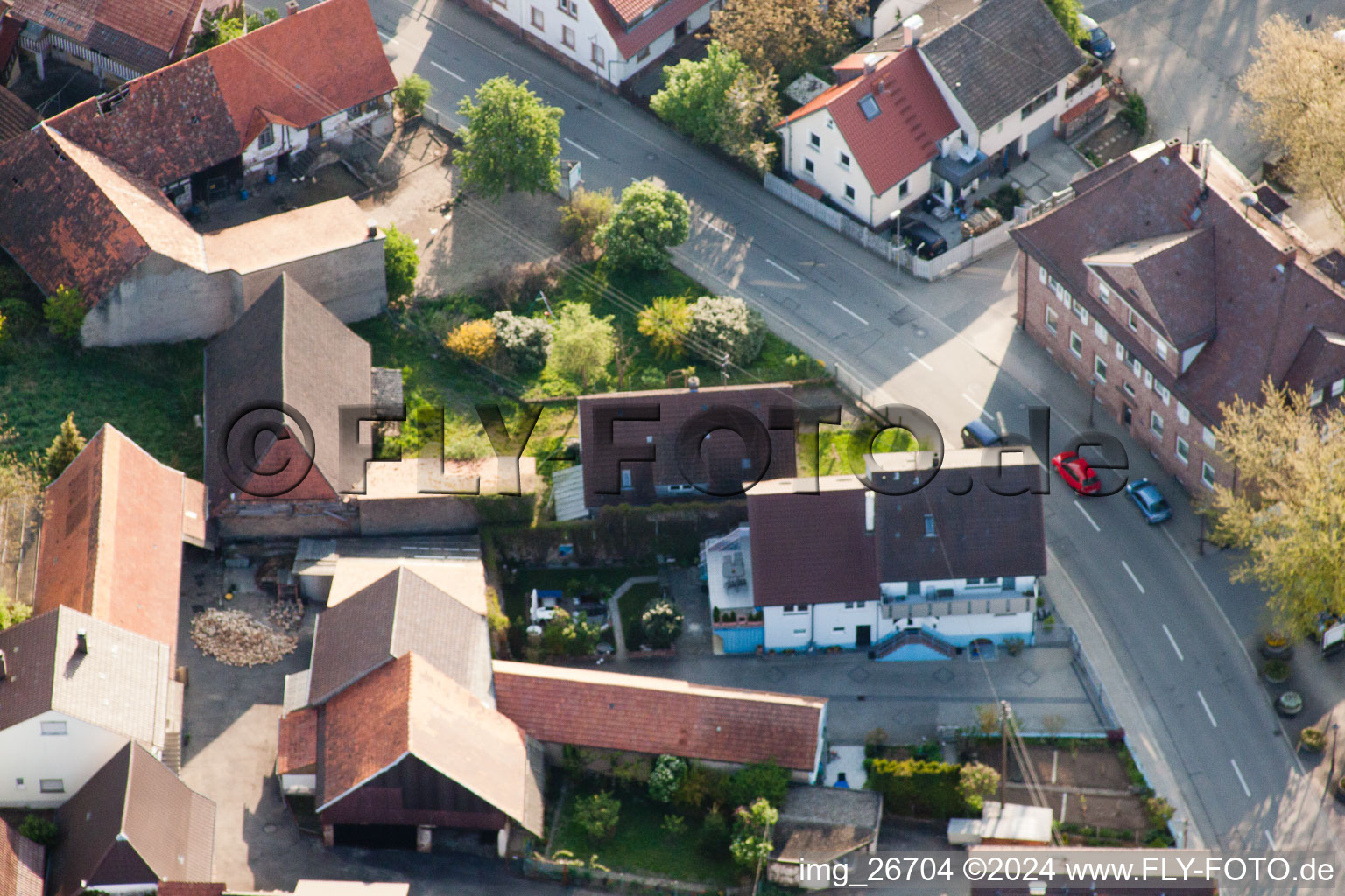 Quartier Stupferich in Karlsruhe dans le département Bade-Wurtemberg, Allemagne vue du ciel