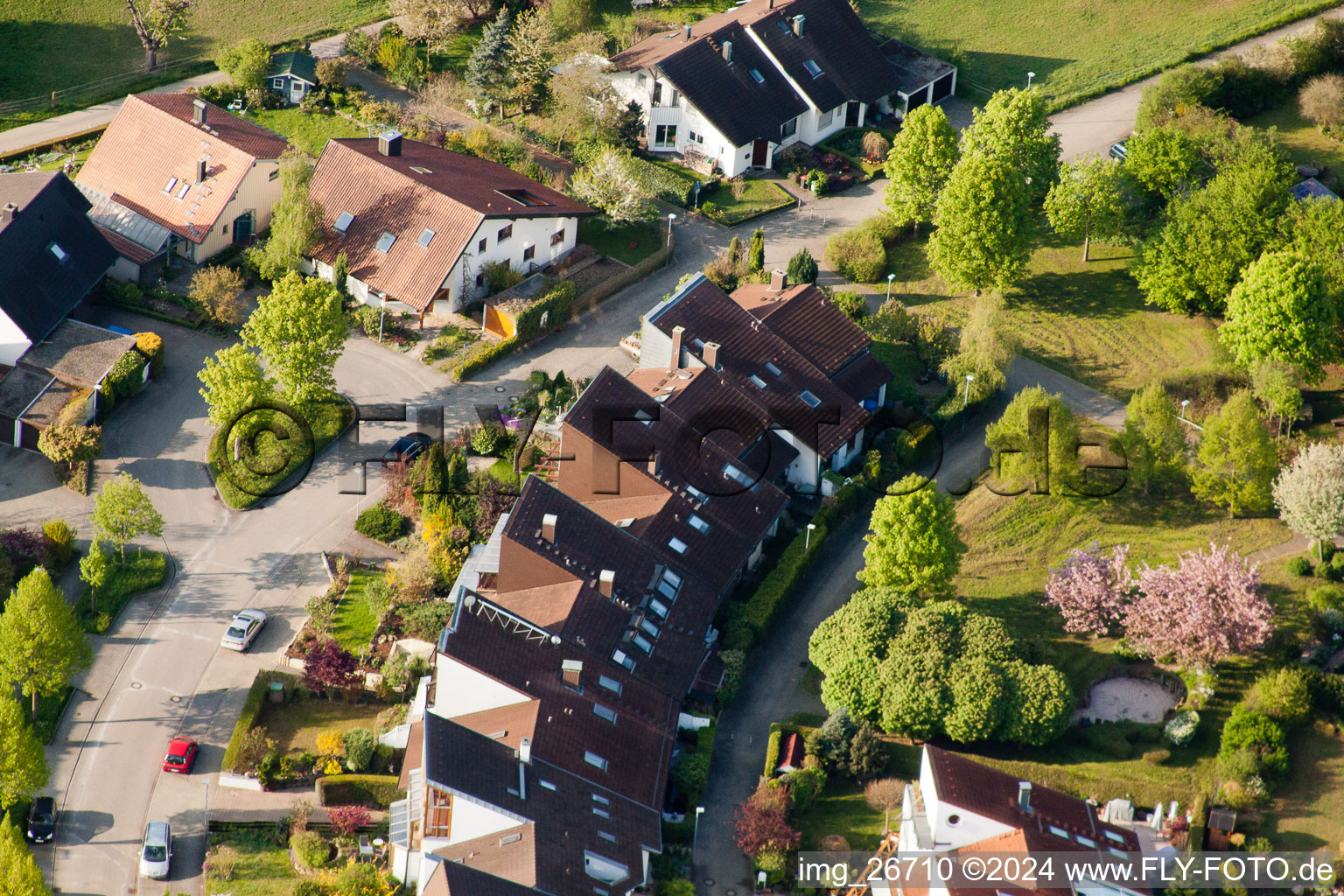 Vue aérienne de Quartier Stupferich in Karlsruhe dans le département Bade-Wurtemberg, Allemagne