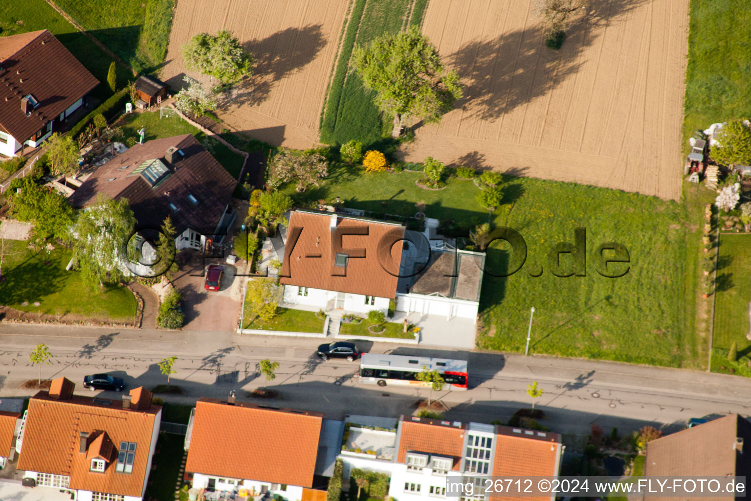 Vue oblique de Quartier Stupferich in Karlsruhe dans le département Bade-Wurtemberg, Allemagne