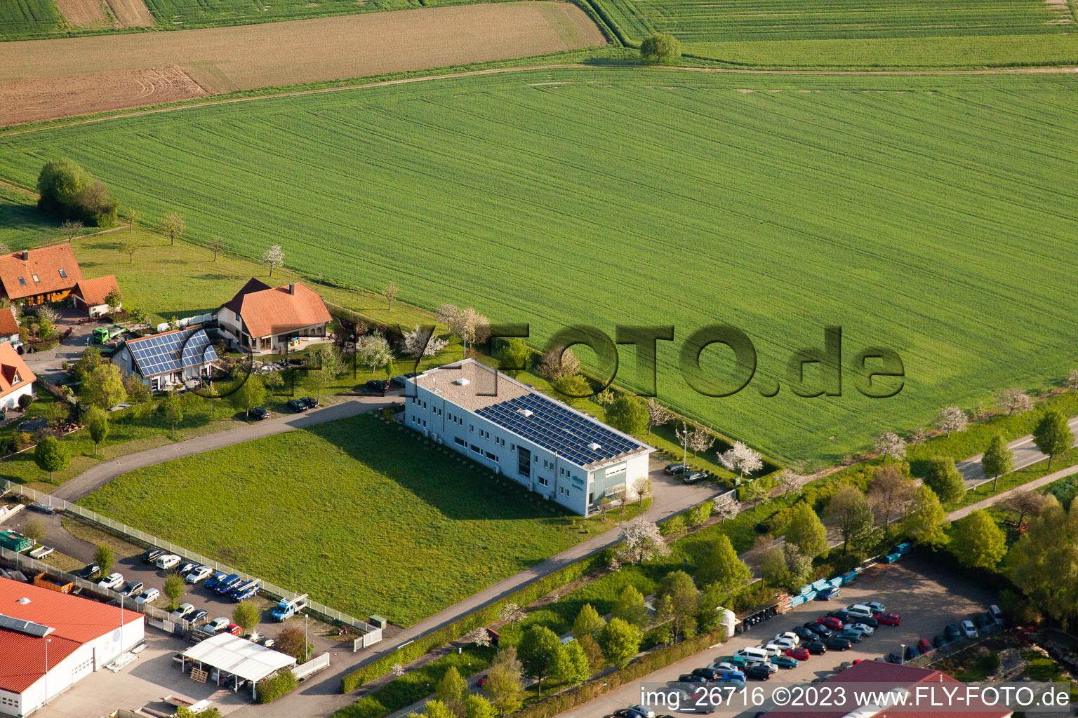 Photographie aérienne de ABAS Project Planning GmbH à le quartier Stupferich in Karlsruhe dans le département Bade-Wurtemberg, Allemagne