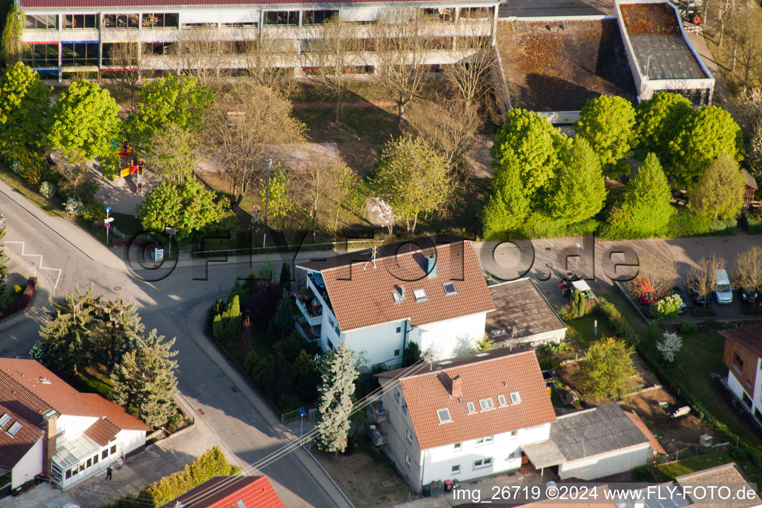 Quartier Stupferich in Karlsruhe dans le département Bade-Wurtemberg, Allemagne vue d'en haut