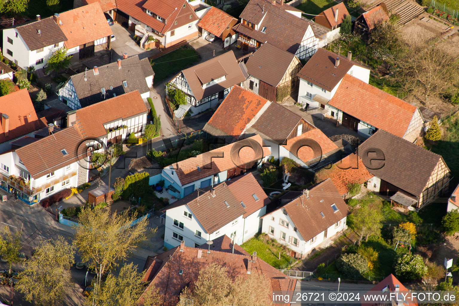 Vue d'oiseau de Quartier Stupferich in Karlsruhe dans le département Bade-Wurtemberg, Allemagne